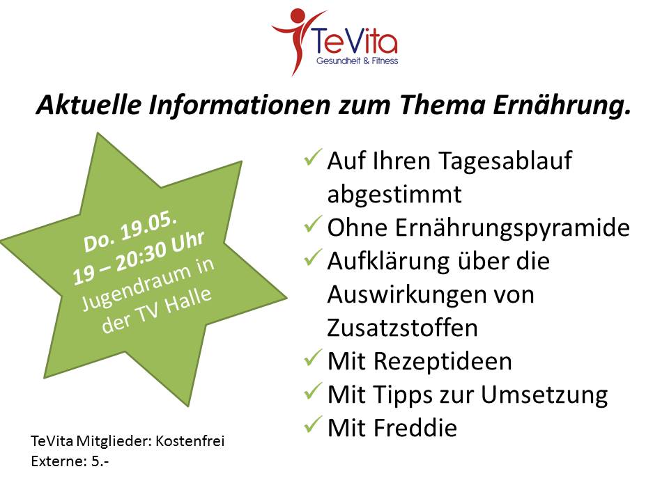 Ernährungsseminar 19.05.2016